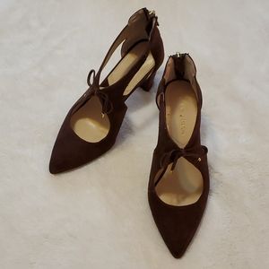 Adrienne Vittadini brown suede shoes, size 6 M